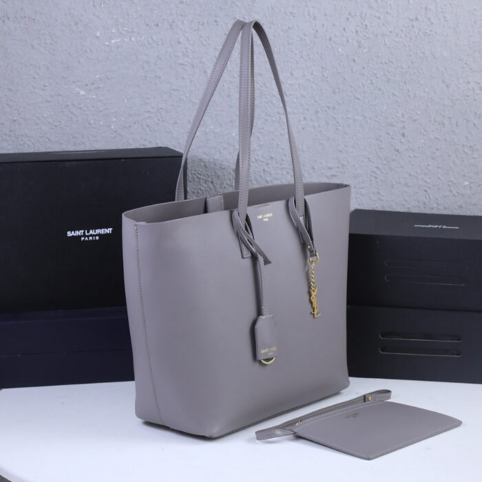 Saint Laurent Shopping Tote Grey 33Cm - Image 3