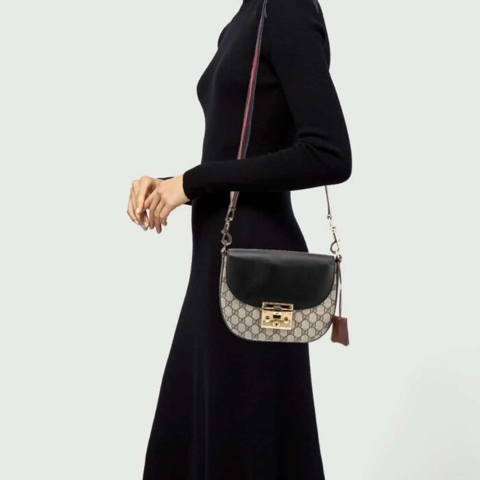 Super Vip 1:1 - Gucci Padlock Bag 25cm Black Brown 453189 - Image 7