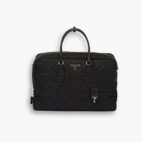 Prada Quilted Re Nylon Travel Bag Black 43cm 2VA009 2DGW F0002 V OOO