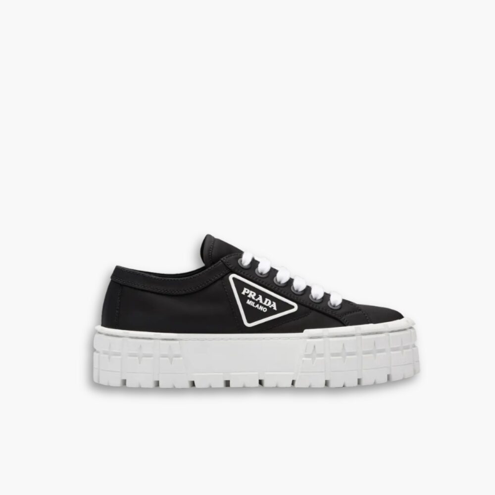 Prada Double Wheel Nylon Gabardine Sneaker Black 1E260M3LFXF0632F050