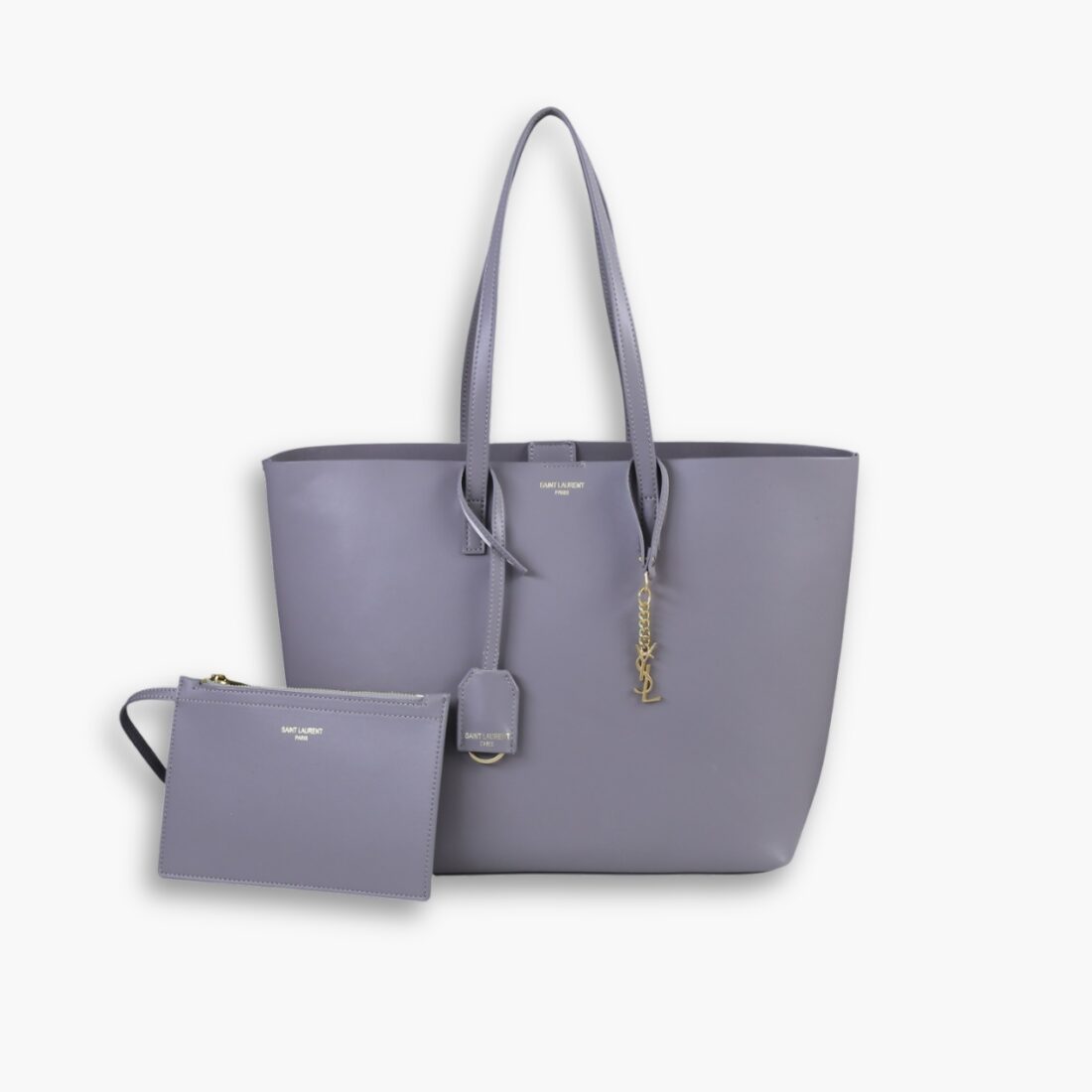 Saint Laurent Shopping Tote Grey 33Cm