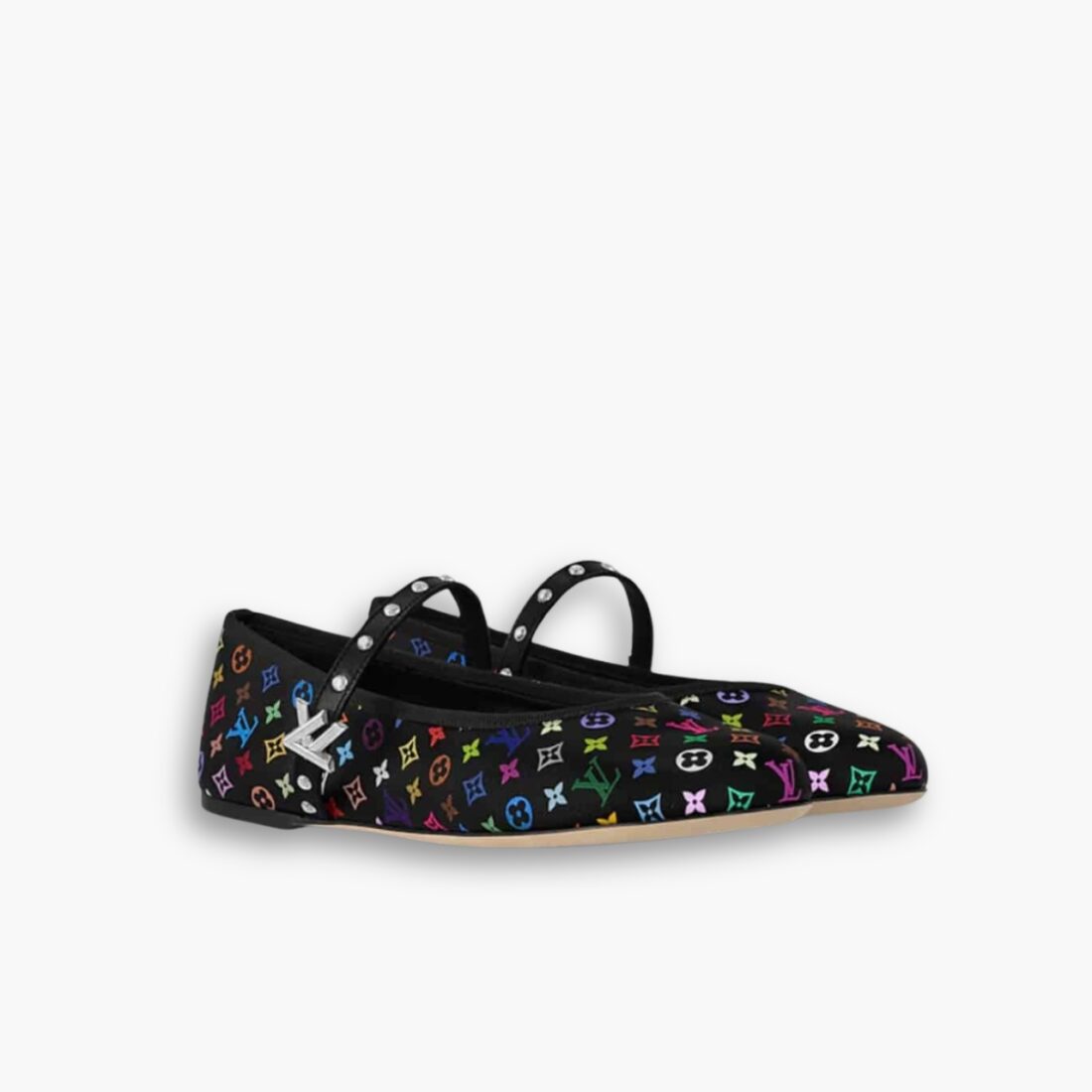 Louis Vuitton X Takashi Murakami Romy Flat Ballerina Black 1AGVC3