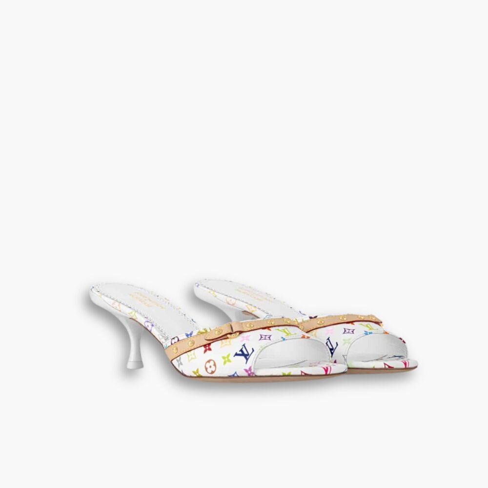 Louis Vuitton X Takashi Murakami 6AM Mule White 1AGWUA