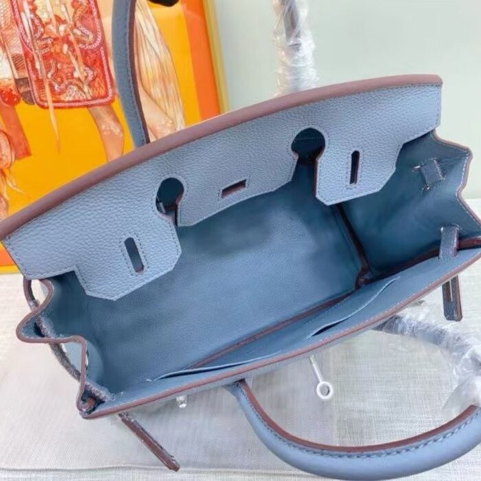 Hermes Birkin 30 Bag Epsom Silver Hardware Blue 30Cm - Image 6