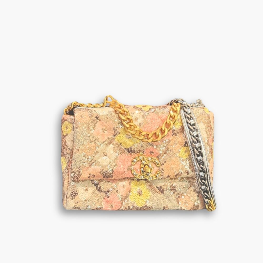 Chanel Classic Flower Sequin Shoulder Bag 25Cm
