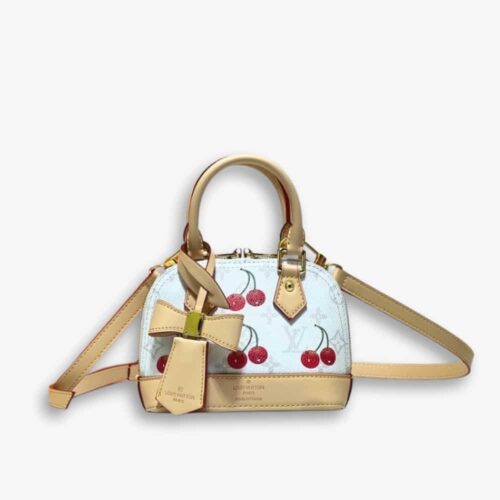 Louis Vuitton X Takashi Murakami Monogram Cerise Alma BB White 18cm M14238
