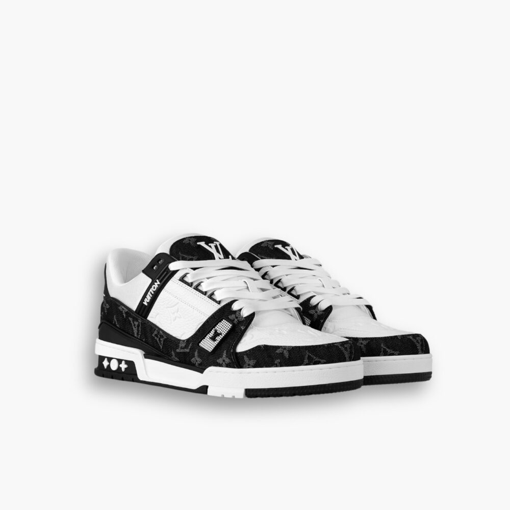 Louis Vuitton Lv Trainer Sneaker Denim Noir Black 1A9JG7