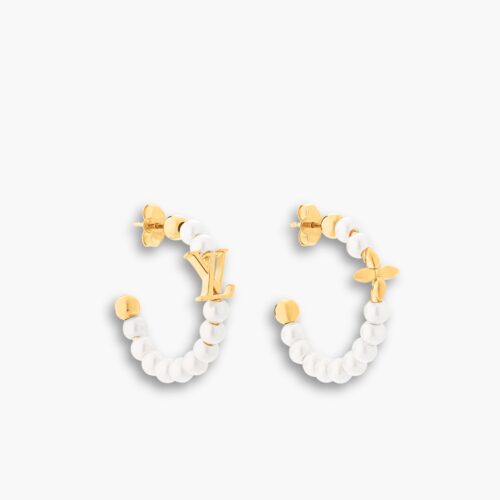 Louis Vuitton My LV Pearl Earrings Gold M01988