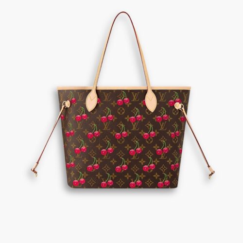 Louis Vuitton X Takashi Murakami Monogram Cerise Neverfull MM Brown 31cm M13263