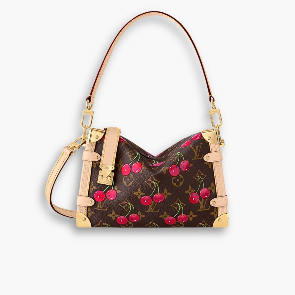 Louis Vuitton X Takashi Murakami Monogram Cerise Side Trunk MM Brown 21cm M14278