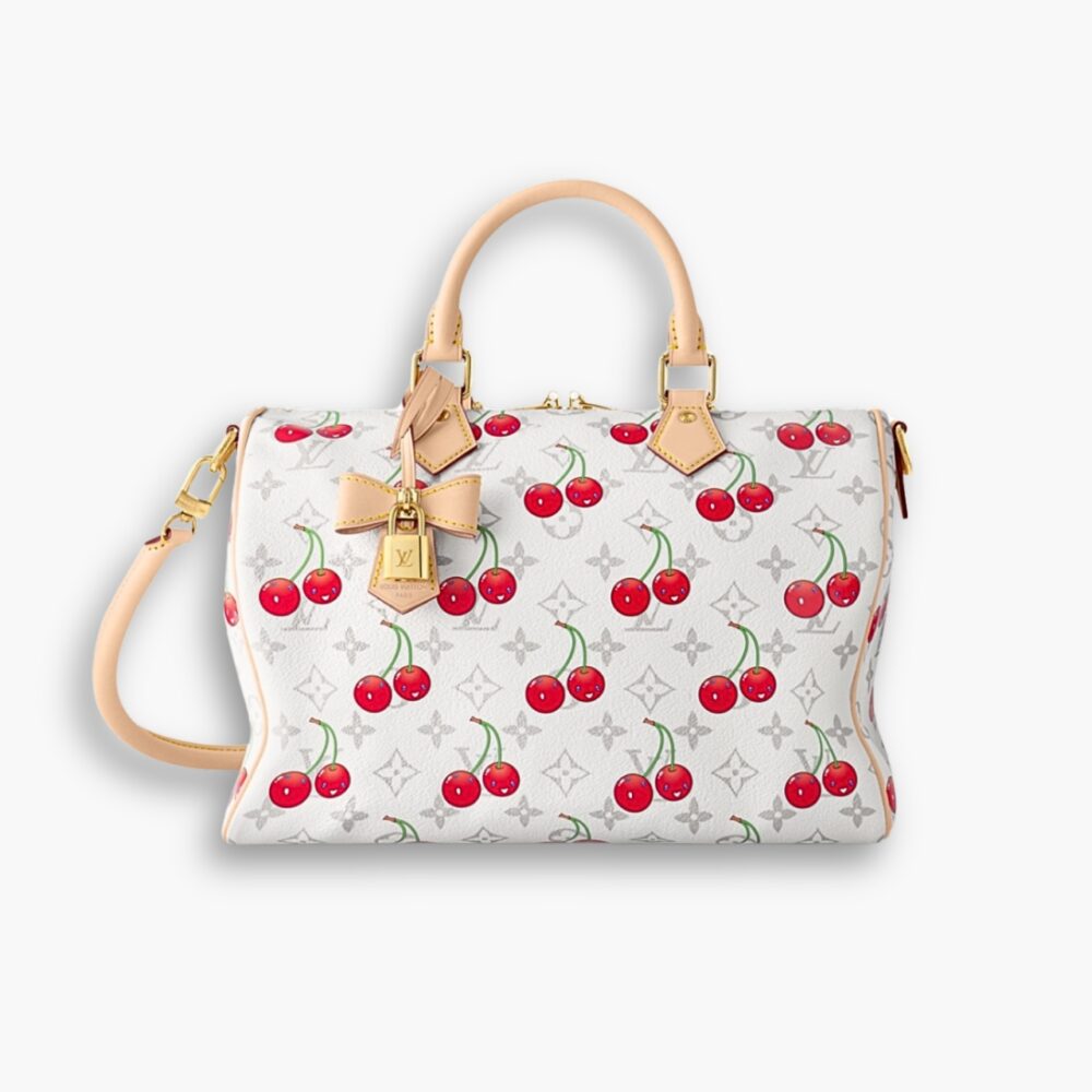 Louis Vuitton X Takashi Murakami Monogram Cerise Speedy 30 White 30cm M14238