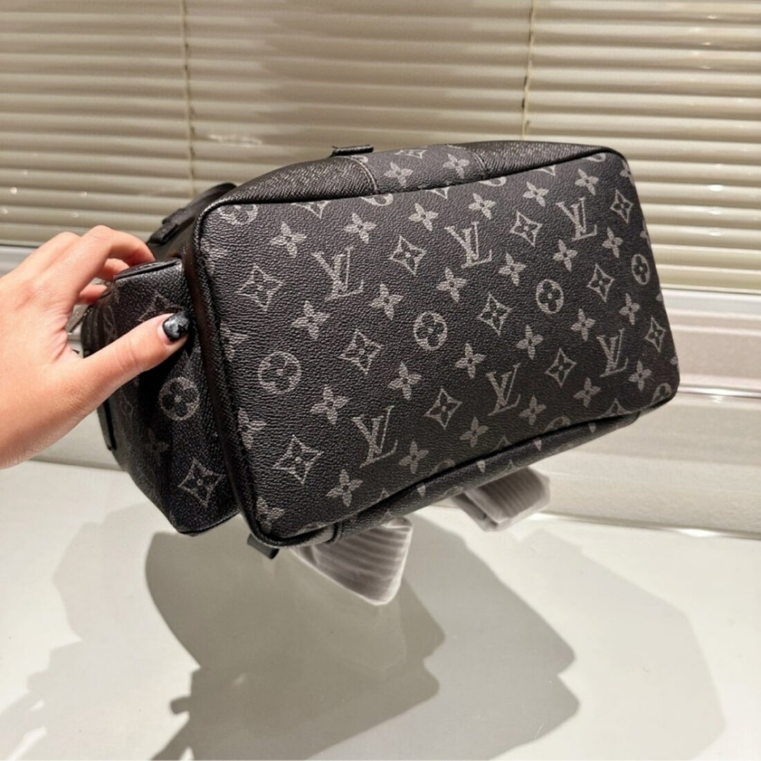 Louis Vuitton Monogram Taigarama Outdoor Backpack Black 40Cm - Image 3