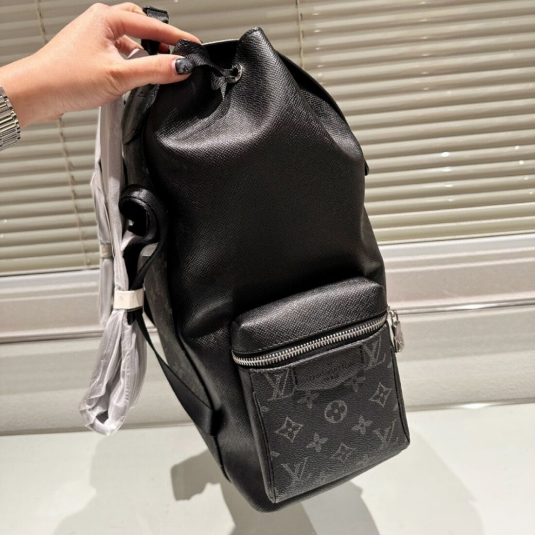 Louis Vuitton Monogram Taigarama Outdoor Backpack Black 40Cm - Image 6