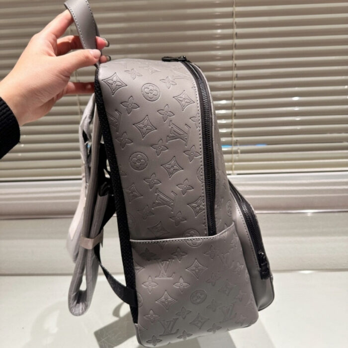 Louis Vuitton Monogram Shadow Racer Backpack Grey 38Cm - Image 5