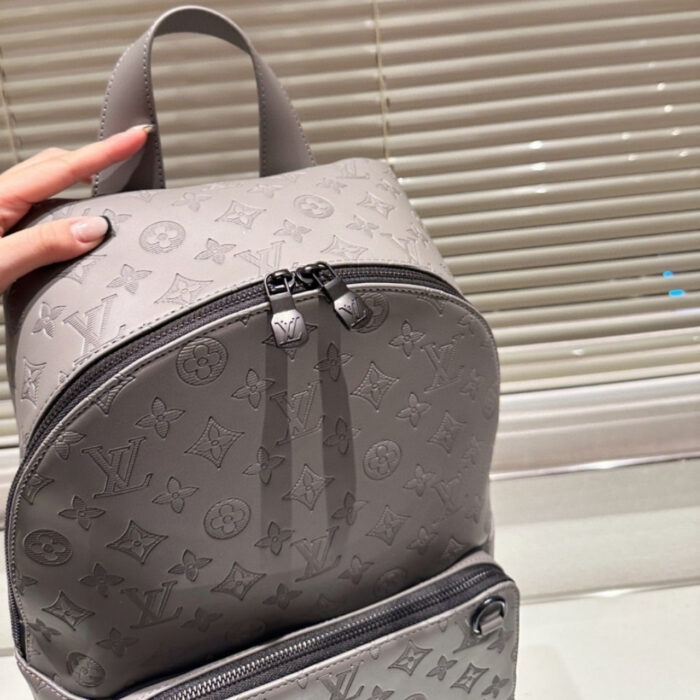 Louis Vuitton Monogram Shadow Racer Backpack Grey 38Cm - Image 7