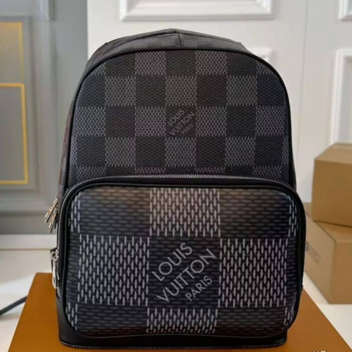 Louis Vuitton Excellent Campus Backpack Black And Gray 36Cm - Image 2