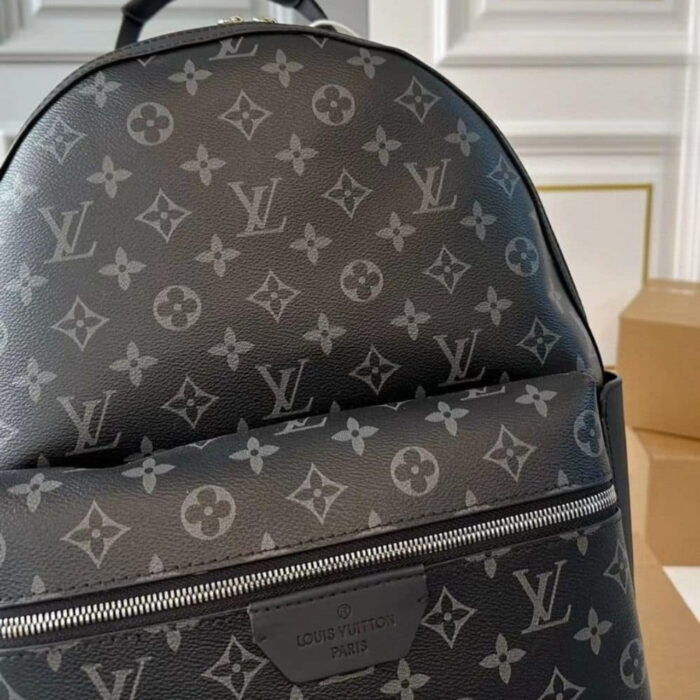 Louis Vuitton Discovery Monogram Eclipse Canvas Backpack Black 37Cm - Image 3