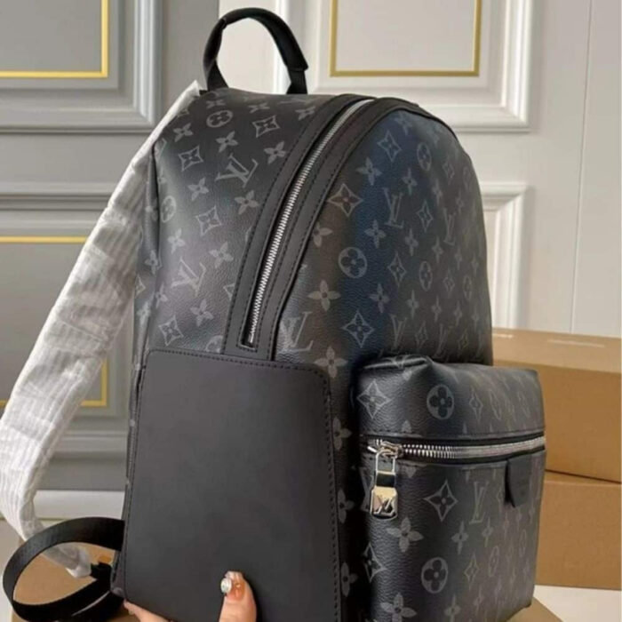 Louis Vuitton Discovery Monogram Eclipse Canvas Backpack Black 37Cm - Image 6