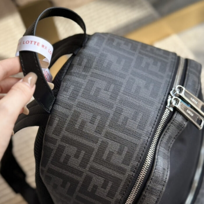 Fendi Diagonal Backpack Nylon Black 35Cm 7VZ042A9XTF17BJ - Image 7