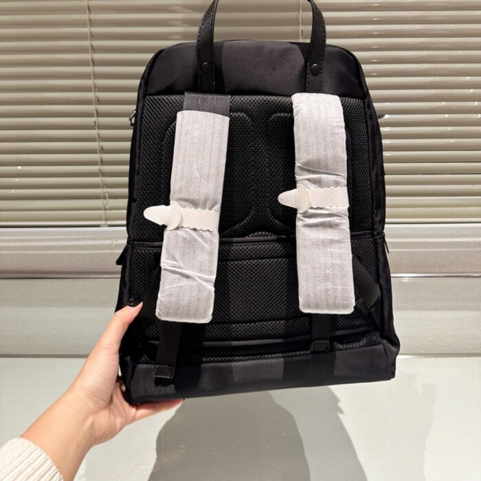 Prada Re Nylon And Saffiano Leather Backpack Black 43Cm 2VZ048 2DMG F0002 - Image 4