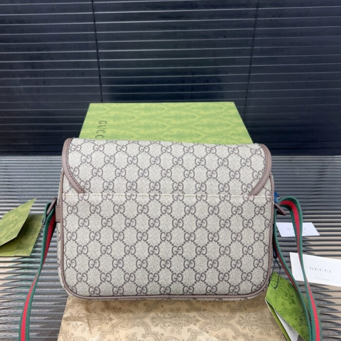 Gucci GG Supreme Canvas Small Messenger Bag Beige Ebony 23Cm - Image 8