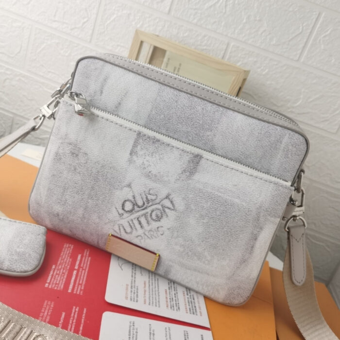 Louis Vuitton Trio Messenger Damier Salt Stone Grey 25cm - Image 3