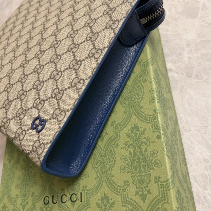 Gucci GG Pouch With GG Detail Beige And Ebony 26Cm 768255 FACQC 9773 - Image 5
