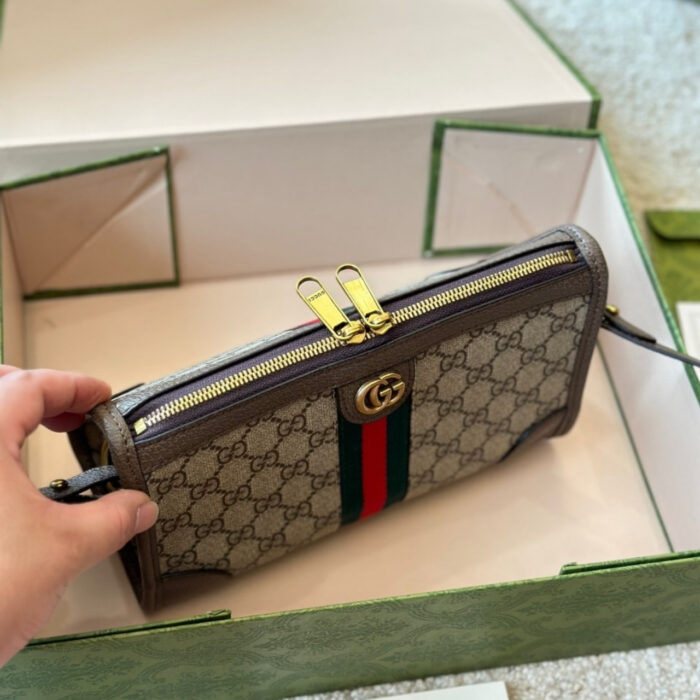 Gucci Ophidia GG Messenger Bag Beige Ebony 25cm 752581 96IWT 8745 - Image 3