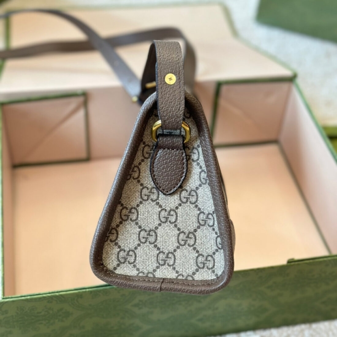 Gucci Ophidia GG Messenger Bag Beige Ebony 25cm 752581 96IWT 8745 - Image 4