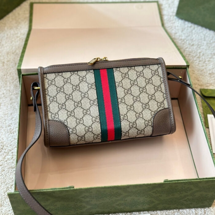 Gucci Ophidia GG Messenger Bag Beige Ebony 25cm 752581 96IWT 8745 - Image 5