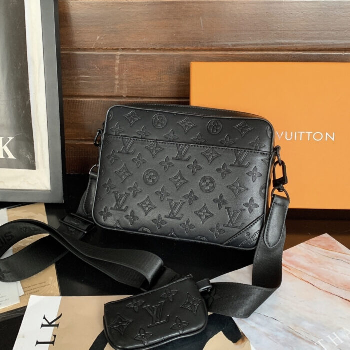 Louis Vuitton Trio Messenger Bag Monogram Shadow Black 25Cm M46602 - Image 2