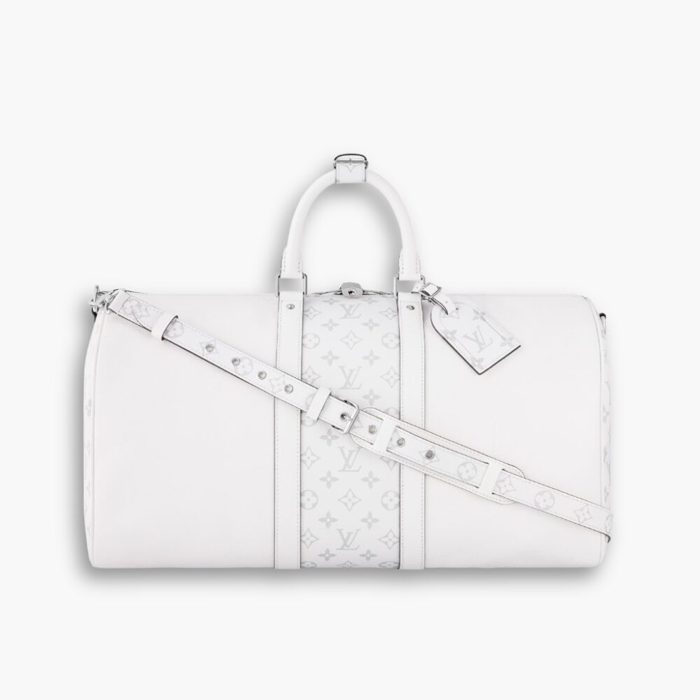 Louis Vuitton Keepall Bandouliere 50 Taigarama Optical White 50Cm M30885