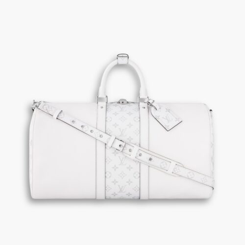 Louis Vuitton Keepall Bandouliere 50 Taigarama Optical White 50Cm M30885