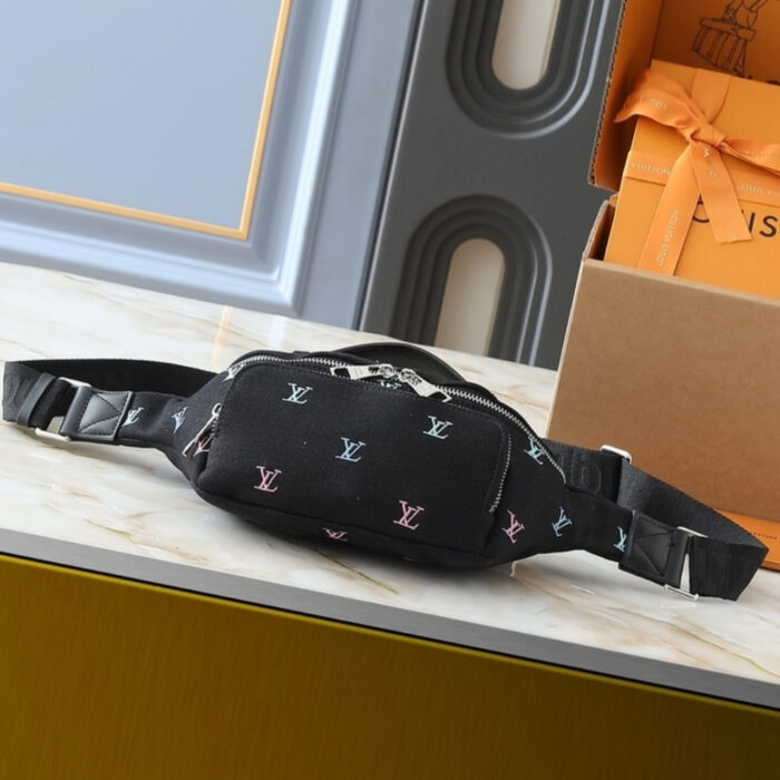 Louis Vuitton Rush Bumbag Blason Denim Black 30Cm M13961 - Image 4