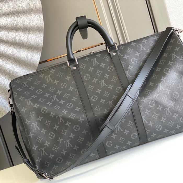 Louis Vuitton Keepall Bandouliere 55 Monogram Eclipse 55Cm M40605 - Image 2