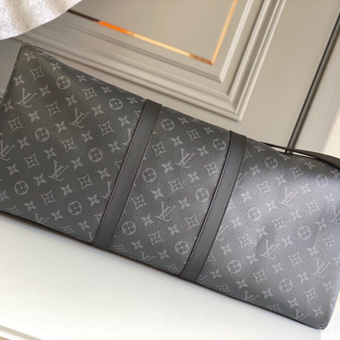 Louis Vuitton Keepall Bandouliere 55 Monogram Eclipse 55Cm M40605 - Image 4