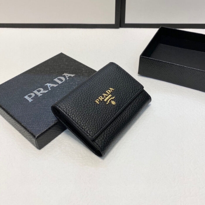 Prada Small Saffiano Wallet Black 10Cm 1MH043 ZLP F061H - Image 2