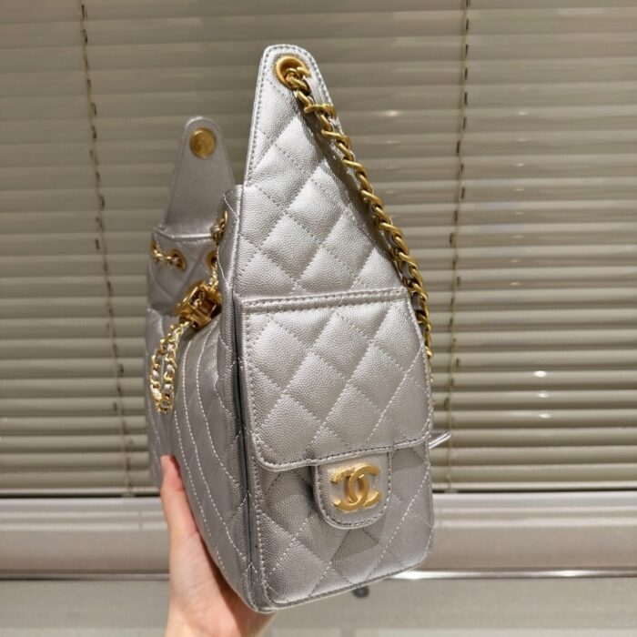 Chanel 25 Small Handbag Metallic 23 cm AS5293 B20405 NZV67 - Image 5