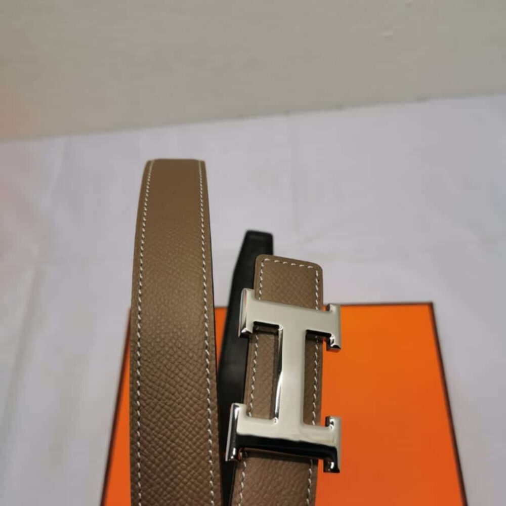 Hermes Belt Togo Swift Silver Buckle Brown 38Mm - Image 3