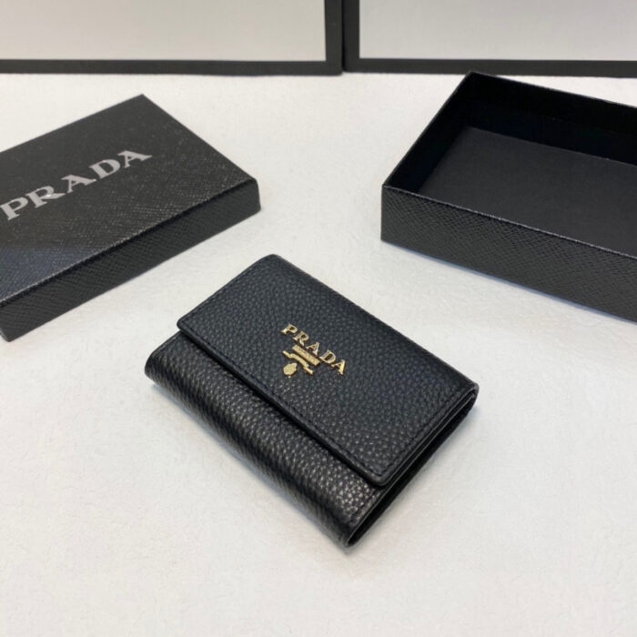 Prada Small Saffiano Wallet Black 10Cm 1MH043 ZLP F061H - Image 3