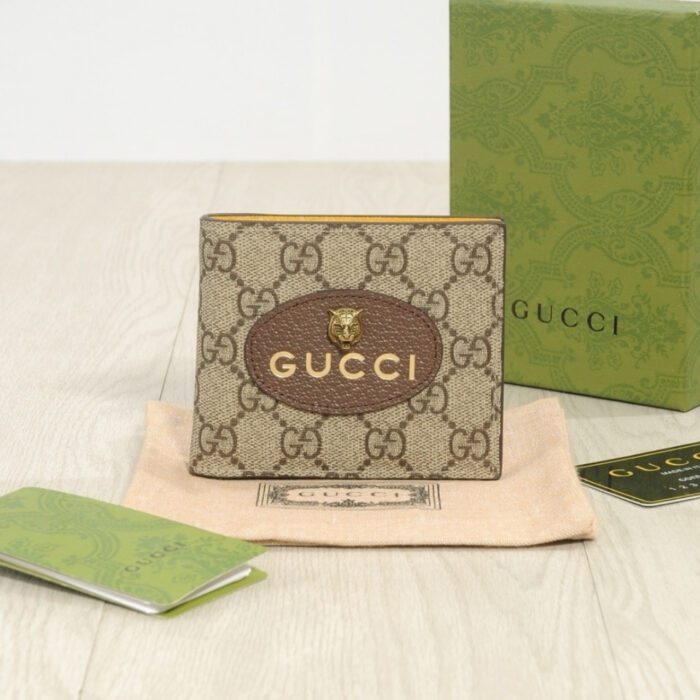 Gucci Neo Vintage GG Supreme Wallet Beige 12Cm - Image 2