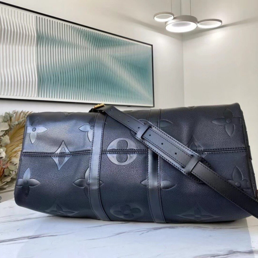 Louis Vuitton Keepall Bandouliere 50cm Monogram Black M45532 - Image 5