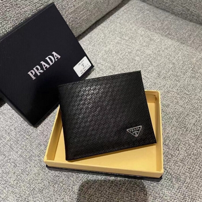 Prada Wallet With Triangle Logo Black 12 cm - Image 2