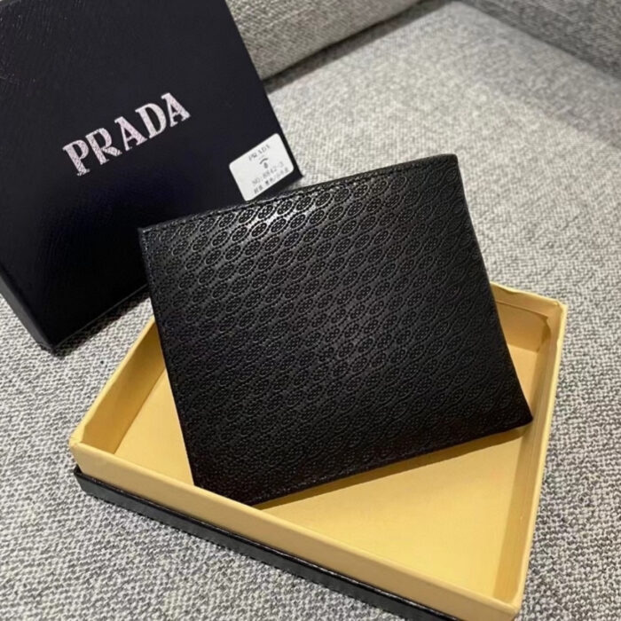 Prada Wallet With Triangle Logo Black 12 cm - Image 3