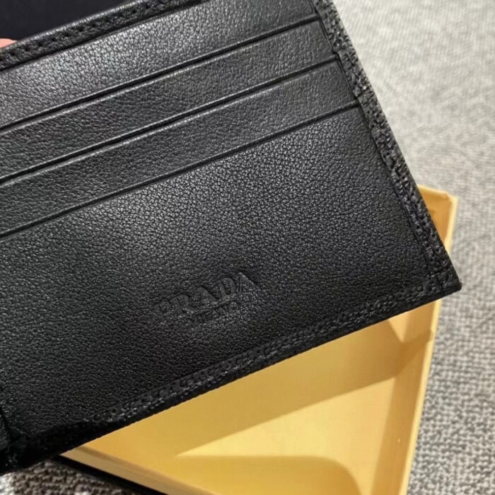 Prada Wallet With Triangle Logo Black 12 cm - Image 5