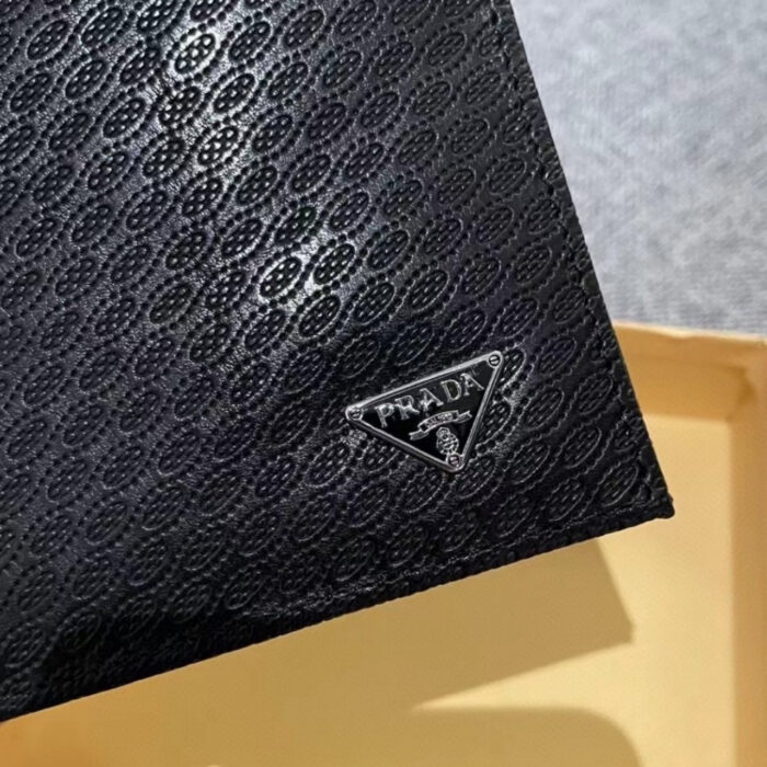 Prada Wallet With Triangle Logo Black 12 cm - Image 6