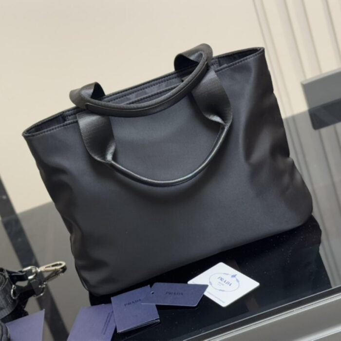 Prada Re Nylon Tote Bag Black 32Cm 1BG354 RV44 F0002 V B1M - Image 4
