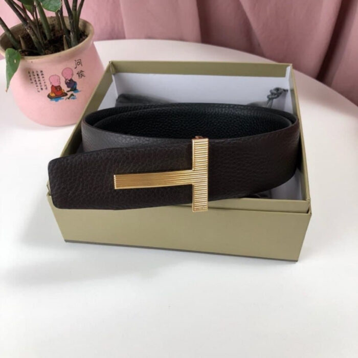Tom Ford Reversible Full Grain Leather Belt Black 38mm - Image 3