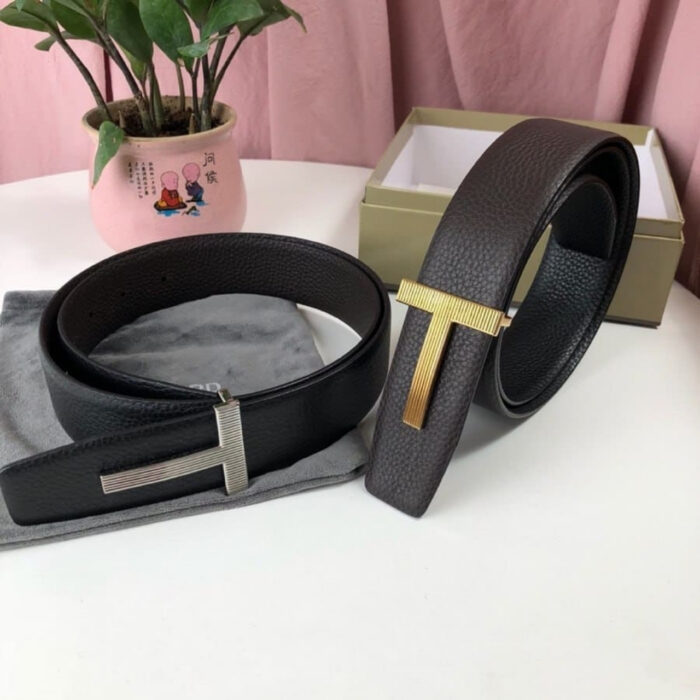 Tom Ford Reversible Full Grain Leather Belt Black 38mm - Image 4