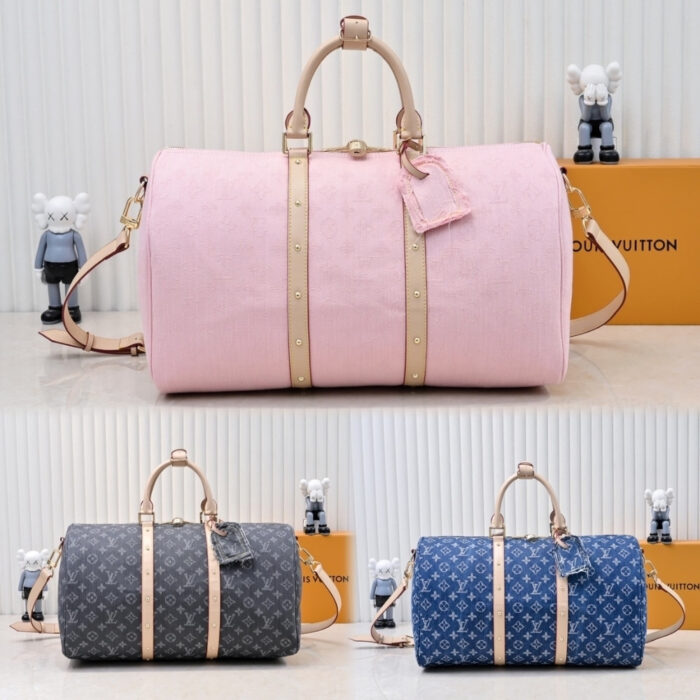 Louis Vuitton Keepall Bandoulière 45 Denim Cloudy Gray 45cm M13748 - Image 3